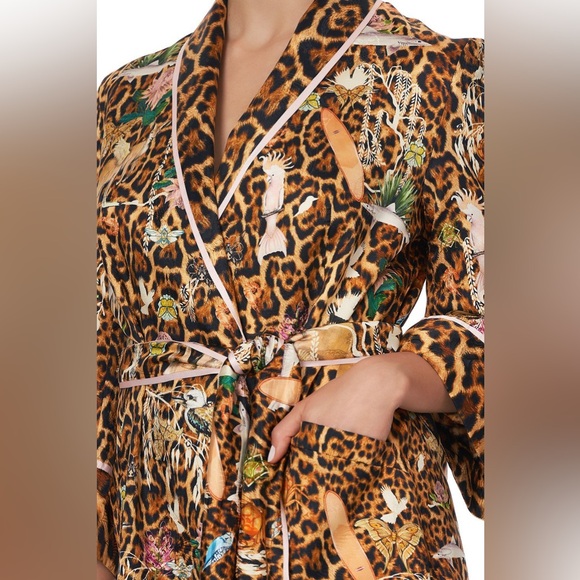 Camilla Fauna Electro Roll Collar Pajama Jacket NWOT XS S - Picture 5 of 14